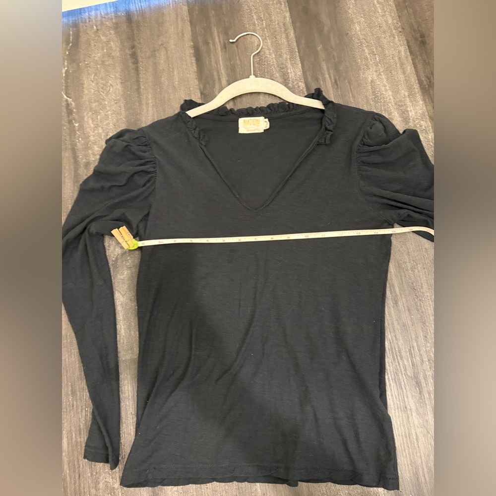 NATION LTD Tamira Elizabethan Long Sleeve Tee – Size S – Black - Picture 10 of 13